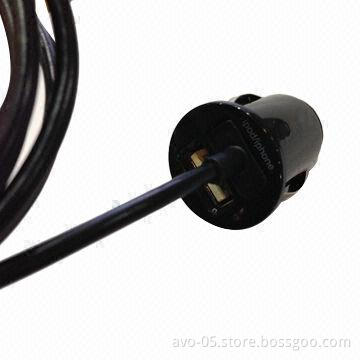 USB Charger for iPhone with Lightning Cable, 12 to 24V Input Voltage